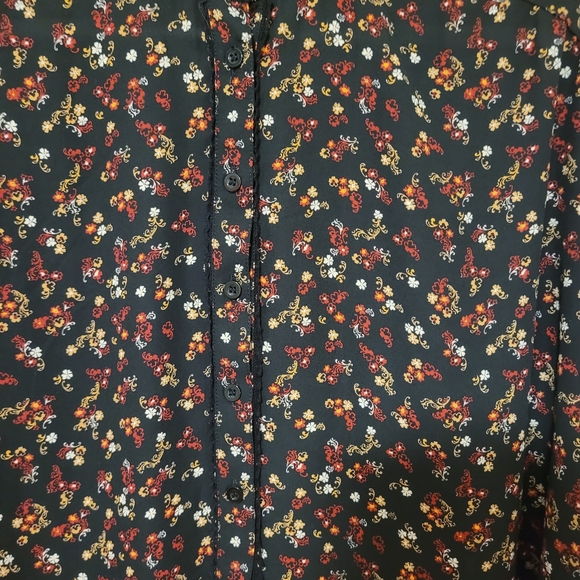 (SZ. 26)  Black Long Sleeve Blouse - Picture 3 of 9